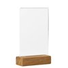 Présentoir de table Europel A6 acryl avec socle en bois Photo