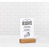 Présentoir de table Europel A6 acryl avec socle en bois Photo