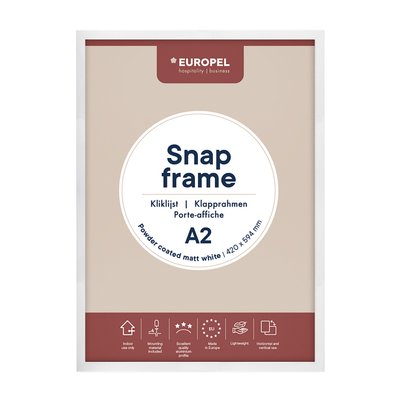 Kliklijst Europel A2 25mm mat wit