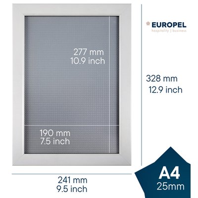 Kliklijst Europel A4 25mm mat wit