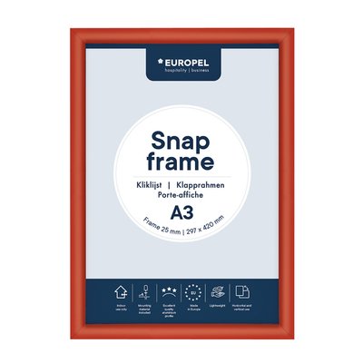 Kliklijst Europel A3 25mm rood