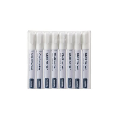 Krijtstift Europel 6mm wit etui 8 stuks