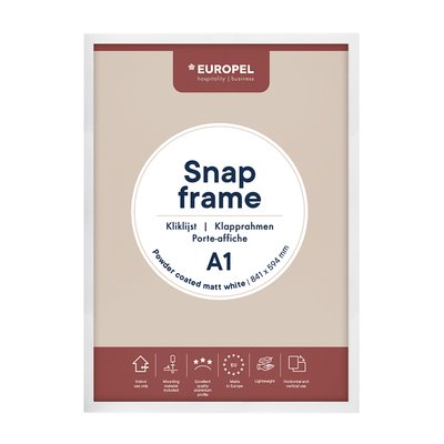 Kliklijst Europel A1 25mm mat wit