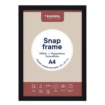 Cadre clipsable Europel A4 25mm noir mat