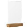 Présentoir de table Europel A5 acryl avec socle en bois Photo