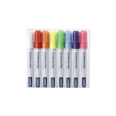 Krijtstift Europel 6mm assorti etui 8 stuks