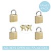 Hangslot MasterLock 4 gelijksluitend messing 20mm 4 stuks foto