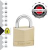 Hangslot MasterLock 2 gelijksluitend messing 30mm 2 stuks foto