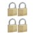 Cadenas Master Lock 4 verrouillage égal laiton 40mm 4 pièces