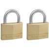 Hangslot MasterLock 2 gelijksluitend messing 50mm 2 stuks foto
