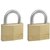 Hangslot MasterLock 2 gelijksluitend messing 50mm 2 stuks