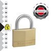 Hangslot MasterLock 2 gelijksluitend messing 50mm 2 stuks foto