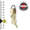 Hangslot MasterLock 2 gelijksluitend messing 20mm 2 stuks foto