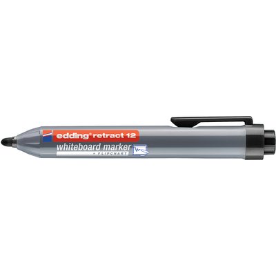 Marqueur tableau blanc edding 12 rétractable ogive 1,5-3mm noir