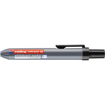 Marqueur tableau blanc edding 12 rétractable ogive 1,5-3mm noir