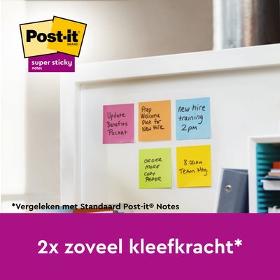 Bloc mémos Post-it 654 RSS12COL 76x76mm Colour Notes 14+4 gratuits