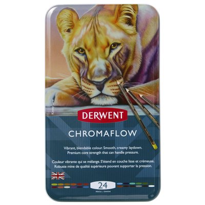 Kleurpotloden Derwent Chromaflow set à 24 kleuren