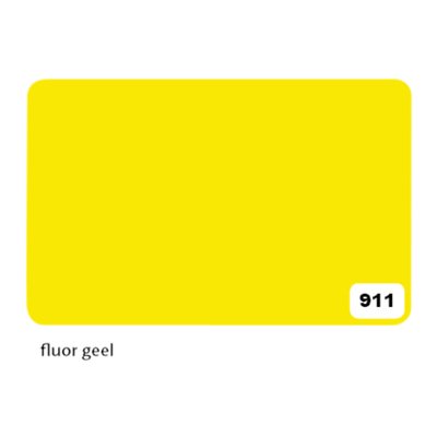 Etalagekarton Folia 1-zijdig 48x68cm 380gr nr911 fluor geel