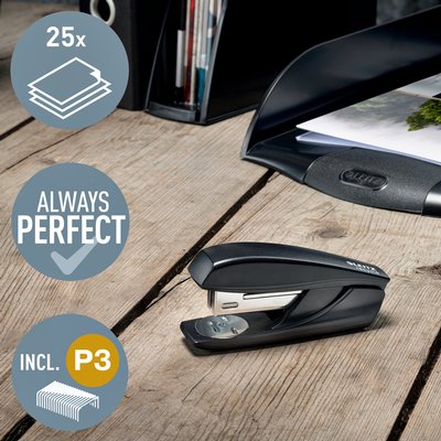 Agrafeuse Leitz NeXXt Recycle petit 25 feuilles noir