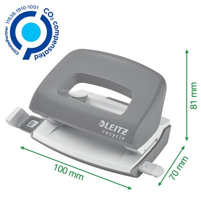Perforator Leitz Nexxt Recycle mini 10 vel blauw