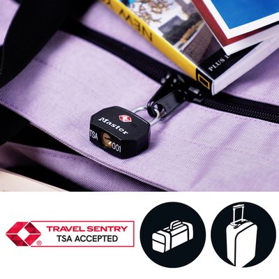 Cadenas Masterlock 2 à verrouillage égal alu TSA noir 30mm 2 pièces