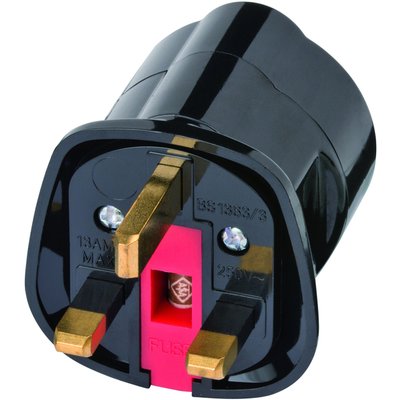 Reisstekker Brennenstuhl adapter GB/UK met aarding zwart