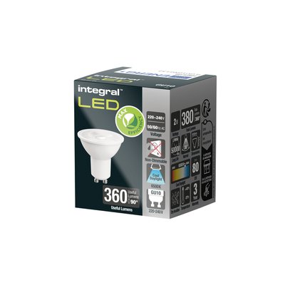 Ledlamp Integral GU10 6500K koel wit 2W 380lumen