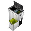 Afvalbak EKO Mirage Plus sensor 30liter en 2x15liter RVS foto