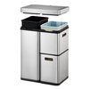 Afvalbak EKO Mirage Plus sensor 30liter en 2x15liter RVS foto