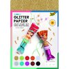 Glitterpapier Folia 1-zijdig 24x34cm 170gr 10 vel assorti foto