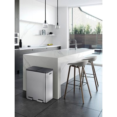 Pedaalemmer EKO Essential Recycler 2x30 liter rvs