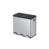 Pedaalemmer EKO Essential Recycler 3x20 liter rvs foto