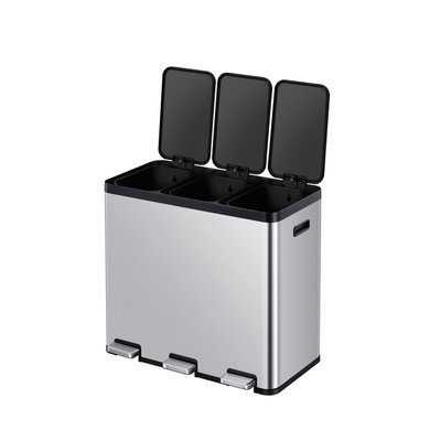 Pedaalemmer EKO Essential Recycler 3x20 liter rvs