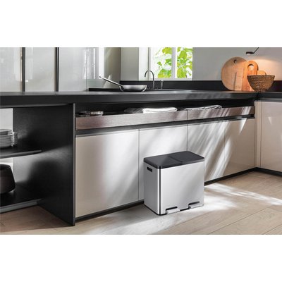 Pedaalemmer EKO Essential Recycler 2x22 liter rvs