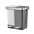 Pedaalemmer EKO Hana Duo Recycling 2x10 liter grijs wit