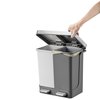 Pedaalemmer EKO Hana Duo Recycling 2x10 liter grijs wit foto