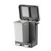 Pedaalemmer EKO Hana Duo Recycling 2x10 liter grijs wit foto