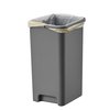 Pedaalemmer EKO Hana Duo Recycling 2x10 liter grijs wit foto