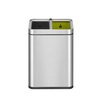 Afvalbak EKO Laguna Slim met inwerpopening 2x10liter RVS foto
