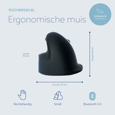Muis R-Go Ergonomisch HE Break Wireless Rechts S