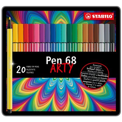 Feutre STABILO Pen 68/20 Medium Arty boîte 20 couleurs