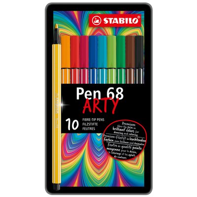 Feutre STABILO Pen 68/10 Medium Arty boîte 10 couleurs