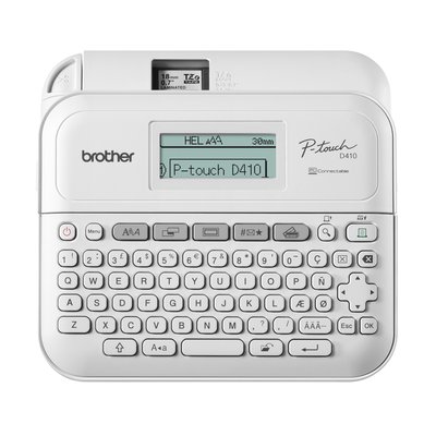 Labelprinter Brother P-touch TZe PT-D410 desktop qwerty 18mm wit in koffer