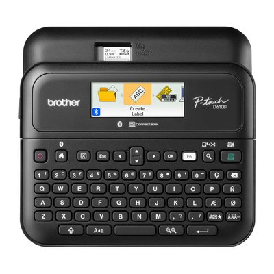 Labelprinter Brother P-touch TZe PT-D610BT desktop qwerty 24mm zwart in koffer