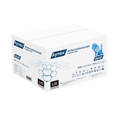 Gant Hynex nitrile L bleu 3,5g 100 pièces