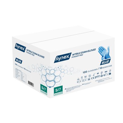 Gant Hynex nitrile S bleu 3,5g 100 pièces