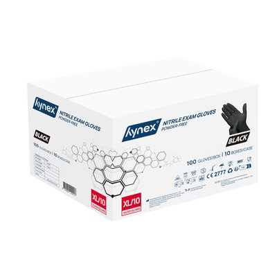 Gant Hynex nitrile XL noir 3,5g 100 pièces