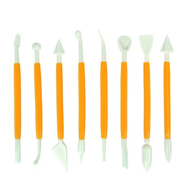 Spatule à modeler Conda plastique 15cm set 8 pièces
