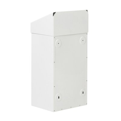 Afvalbak Vepa Bins met pushdeksel 50 liter metaal wit