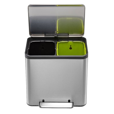 Pedaalemmer EKO EcoCasa Recycler 15+15 liter rvs